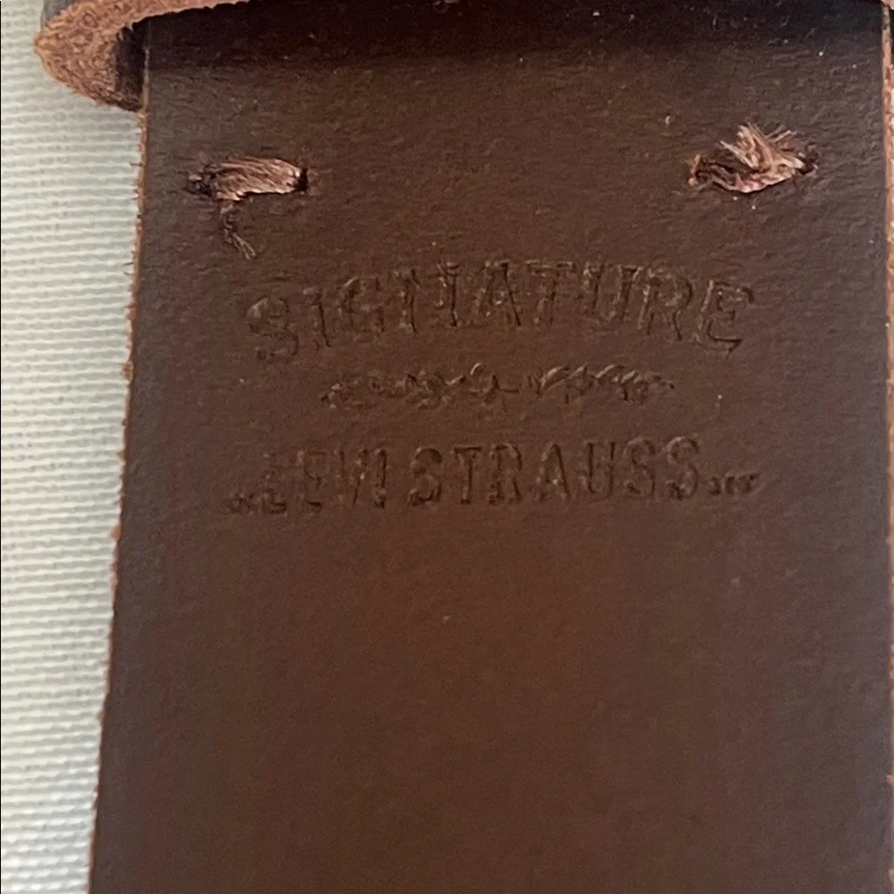 Levi Strauss Signature Brown Leather Belt Men’s Size 34/35 1.5” Width
